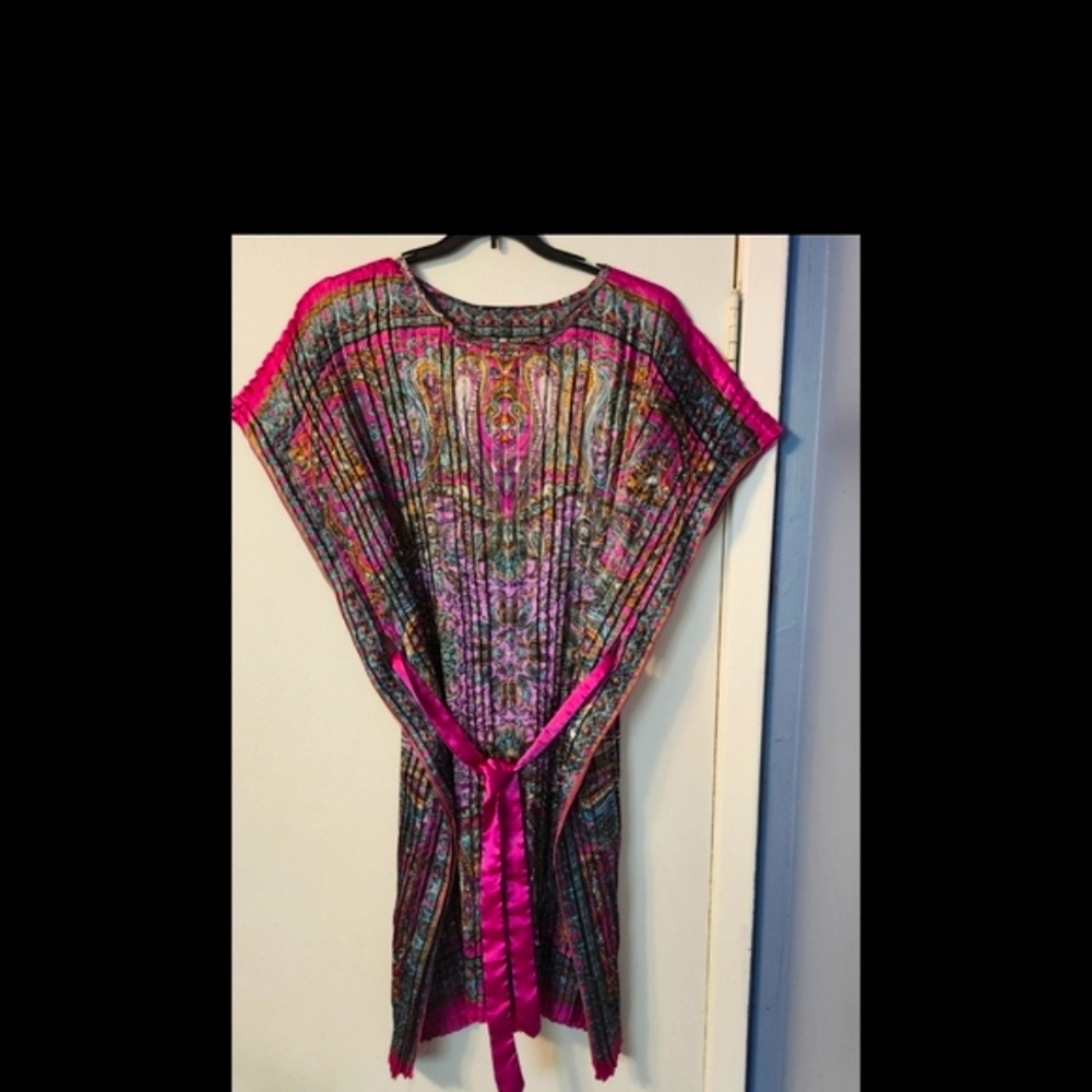 Womens Brand New Pasiley Print Colorful Kaftan Dress with One Sz Fits All